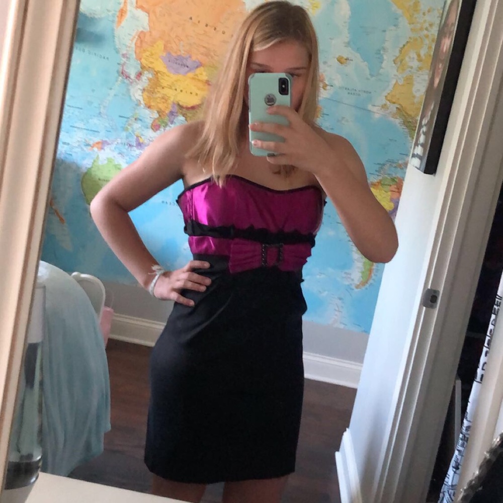 Tight strapless dress